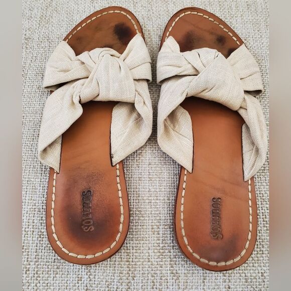 Saludos Knotted Slide Sandals Sz 7.5 - Picture 9 of 13